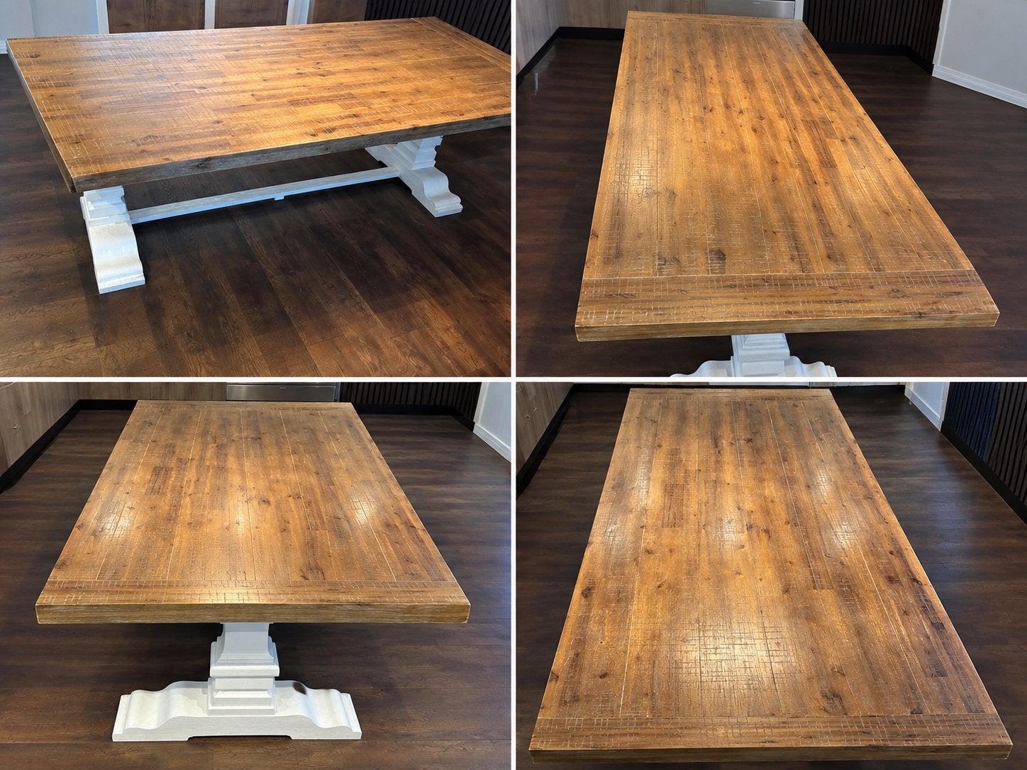 Robuuste kloostertafel 250x105 cm - 6 cm massief blad, Ophalen, 100 tot 150 cm, 200 cm of meer, Zo goed als nieuw
