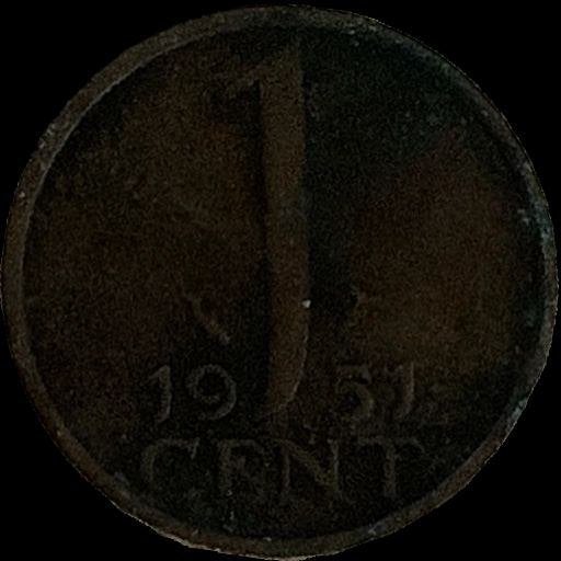 Bronzen munt 1 cent 1951 Nederland brons, Ophalen of Verzenden, Koningin Juliana, 1 cent, Losse munt