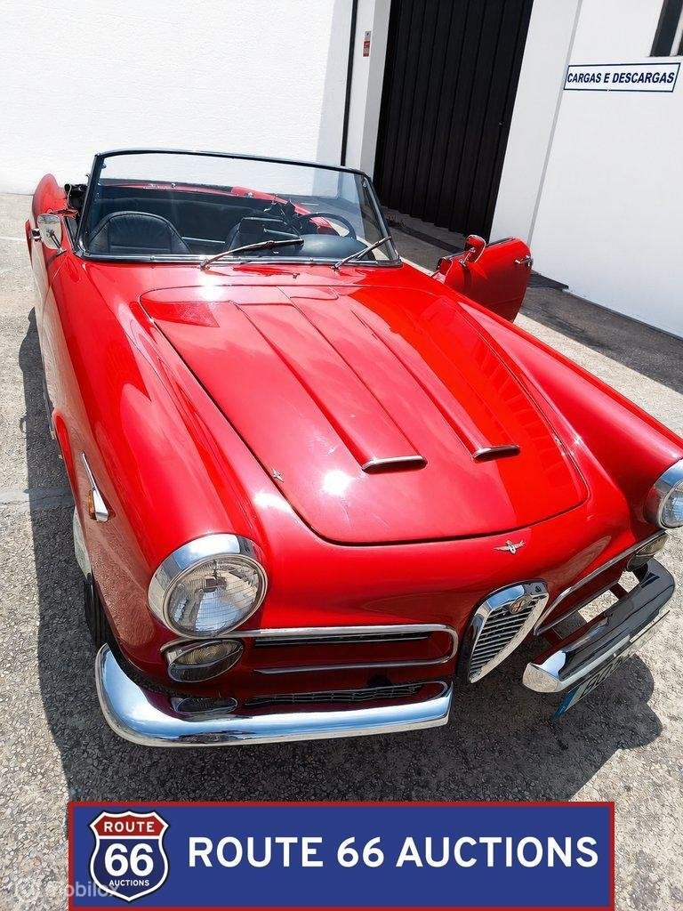 Alfa Romeo Spider Touring | 1959 | Route 66 Auctions, Auto's, Oldtimers, Overige carrosserieën, Zwart, Bedrijf, Handgeschakeld