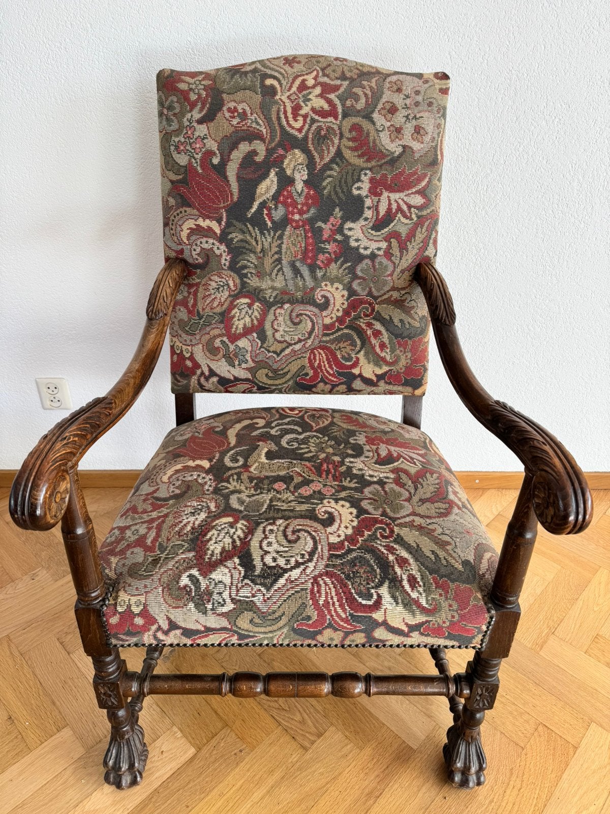 2 stuks notelaren ridderstoelen, Ophalen