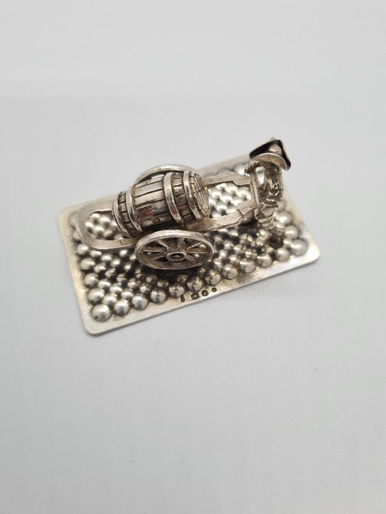 Antiek zilveren miniatuur, met zilvermerk, Antiek en Kunst, Verzenden, Zilver