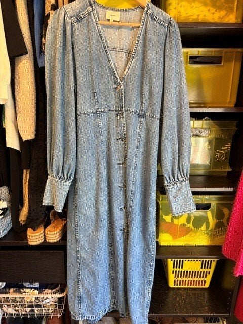 spijkerjurk, Kleding | Dames, Blauw, Zo goed als nieuw, Shoeby, Onder de knie