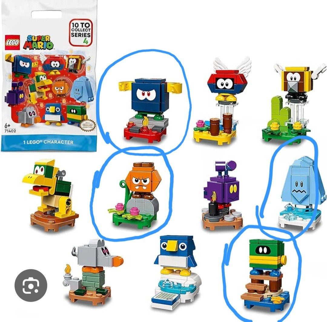 4x lego super mario serie 4 (71402), Overige thema's, Lego, Ophalen of Verzenden, Zo goed als nieuw