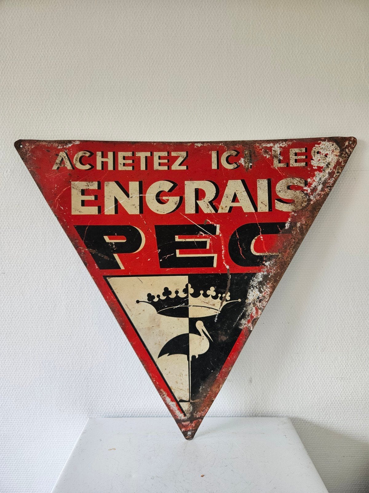emaille reclamebord PEC, Ophalen of Verzenden