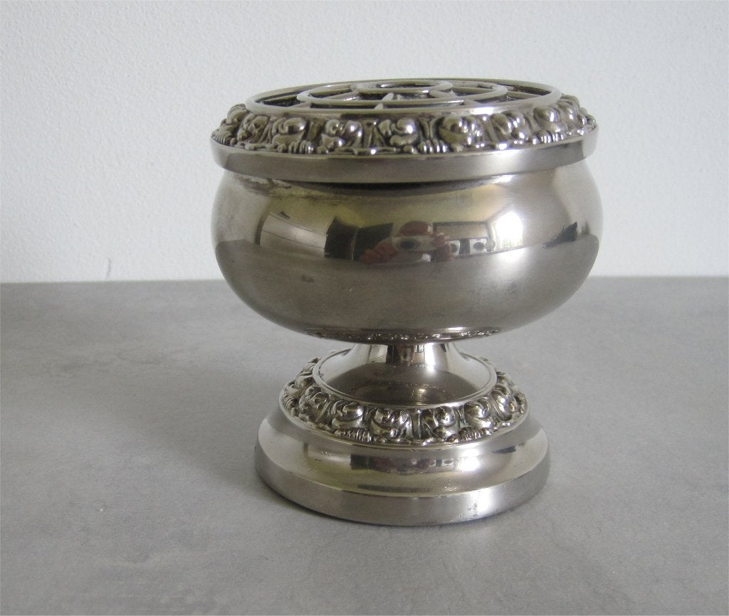 Verzilverde rozenbowl - Ianthe of England, Antiek en Kunst, Ophalen of Verzenden