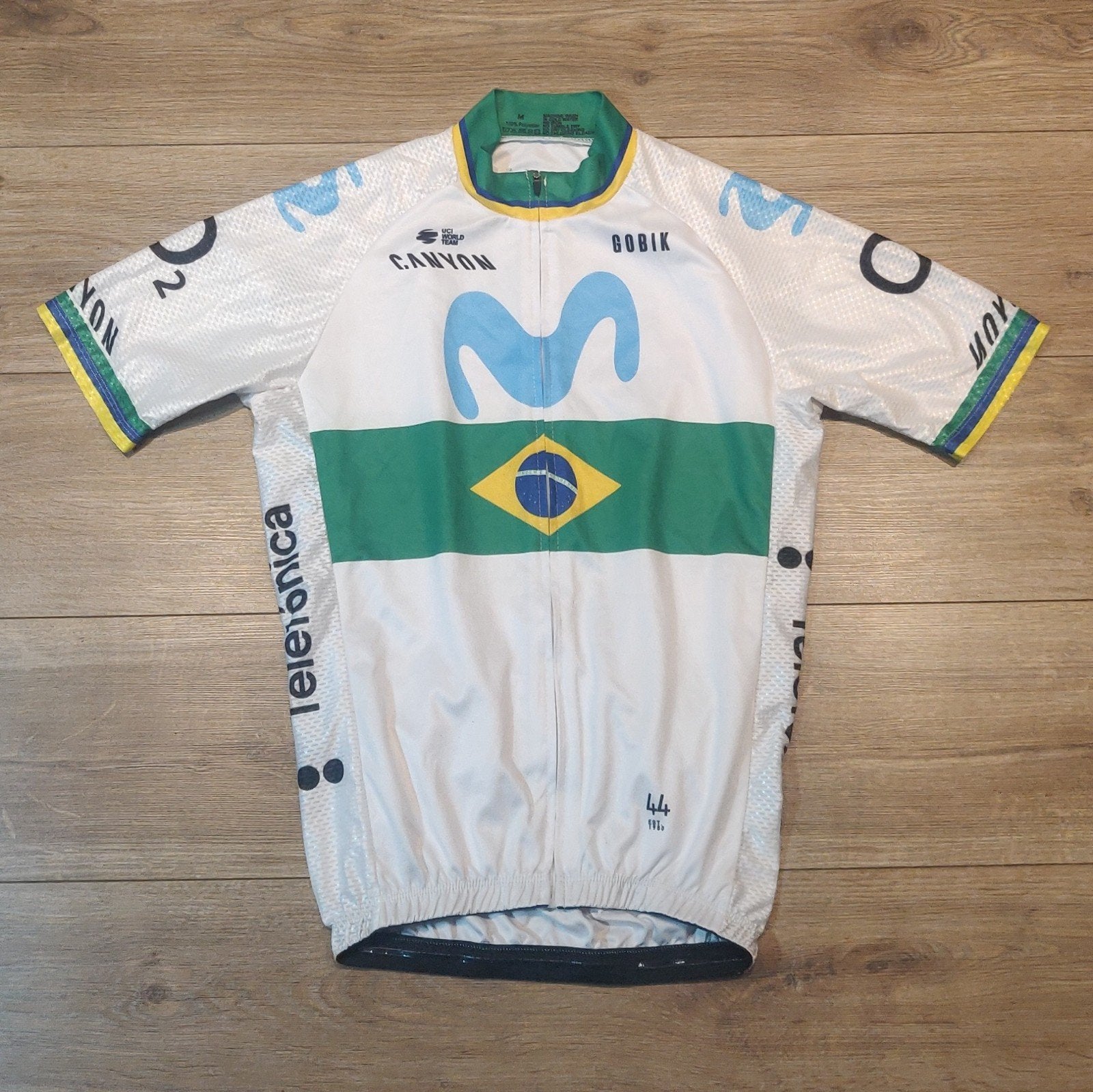 Wielershirt Movistar kampioen Brazilië, Ophalen of Verzenden, Zo goed als nieuw, Kleding