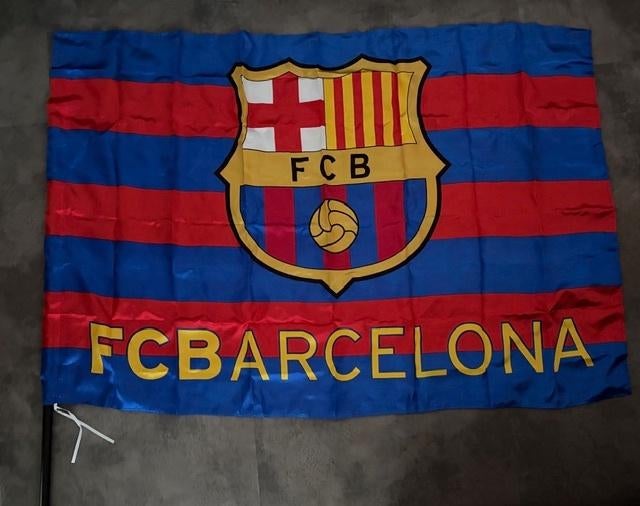 FC Barcelona vlag, Ophalen of Verzenden, Zo goed als nieuw, Buitenlandse clubs, Overige typen