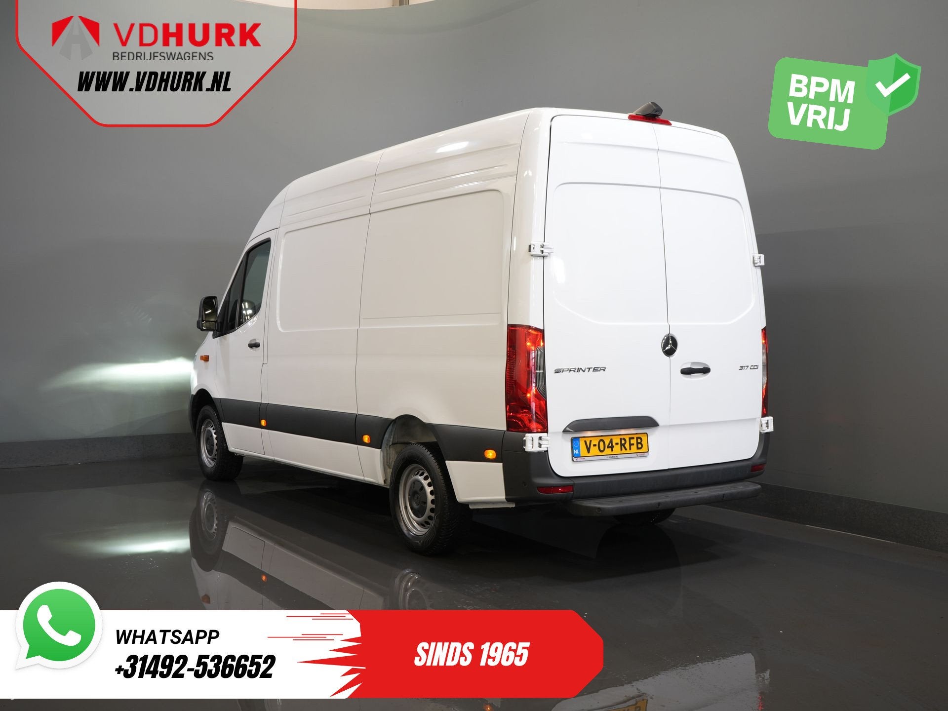 Mercedes-Benz Sprinter 317 CDI Aut. L2H2 Gev.stoel/ 270Grdeu, Auto's, Automaat, Gebruikt, 200 kg, 4 cilinders