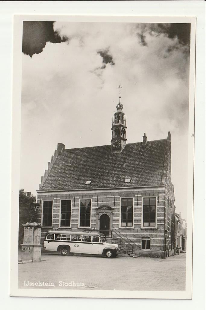 IJSELSTEIN STADHUIS AUTOBUS CAP VERBAND VIVAVO SCHOONHOVEN ?, Ophalen of Verzenden, 1940 tot 1960, Ongelopen, Utrecht