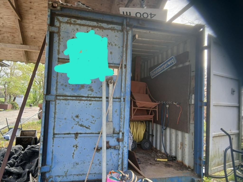 Zeecontainer. 8ft Opslag. Tiny House., Tuin en Terras, Tuinhuizen, Gebruikt, Overige typen, Ophalen of Verzenden, Zonder ramen
