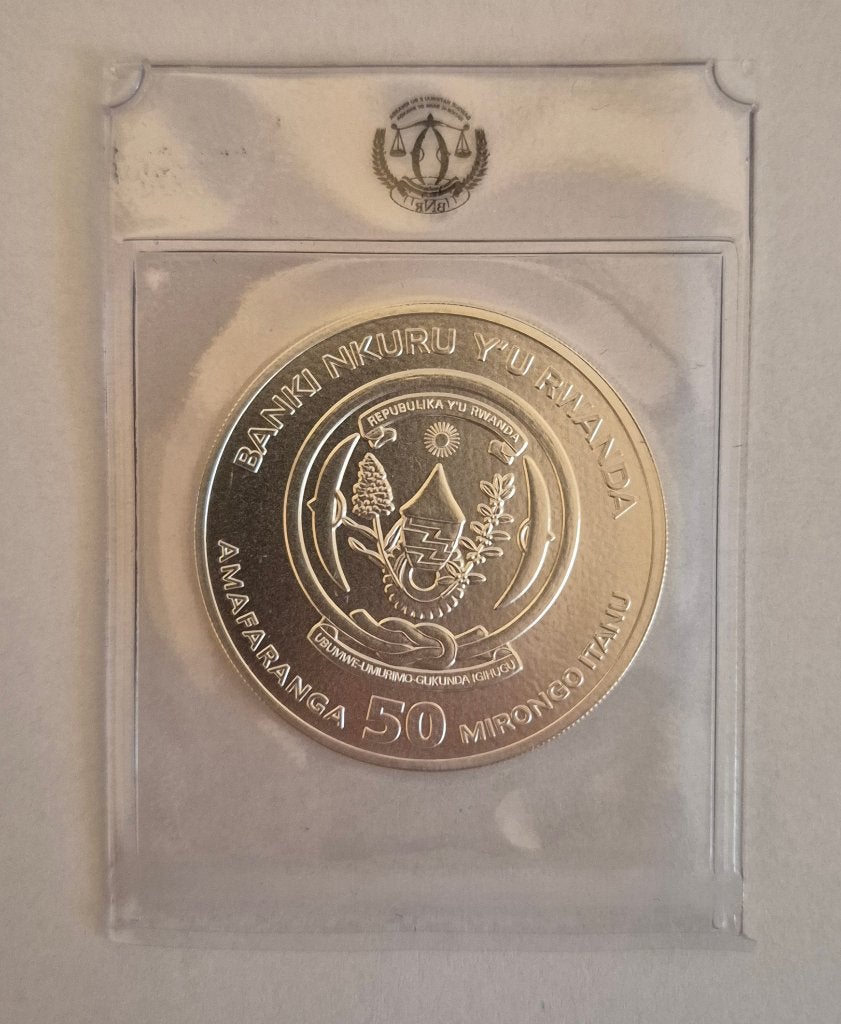 1 Oz Rwanda Luipaard 2013 zilveren munt zilver, Ophalen of Verzenden, Zilver