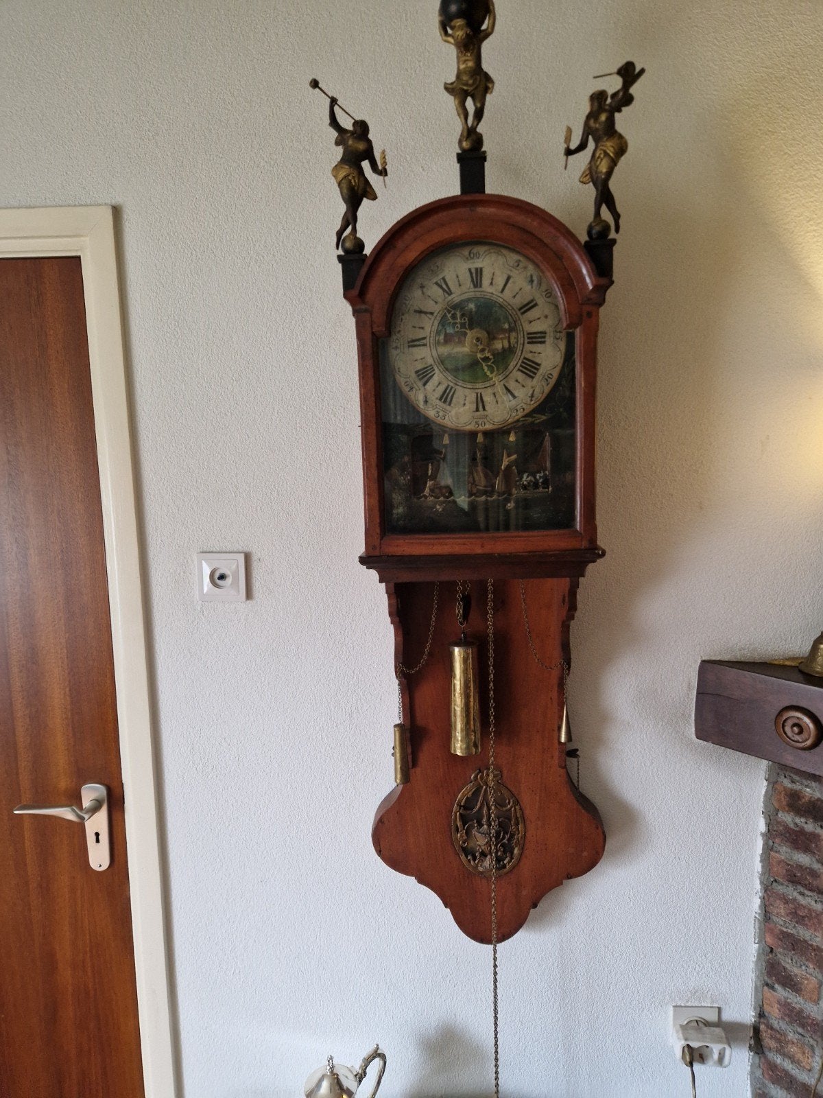 unieke friese staart klok met uitgebreid mechanisme, Antiek en Kunst, Ophalen of Verzenden