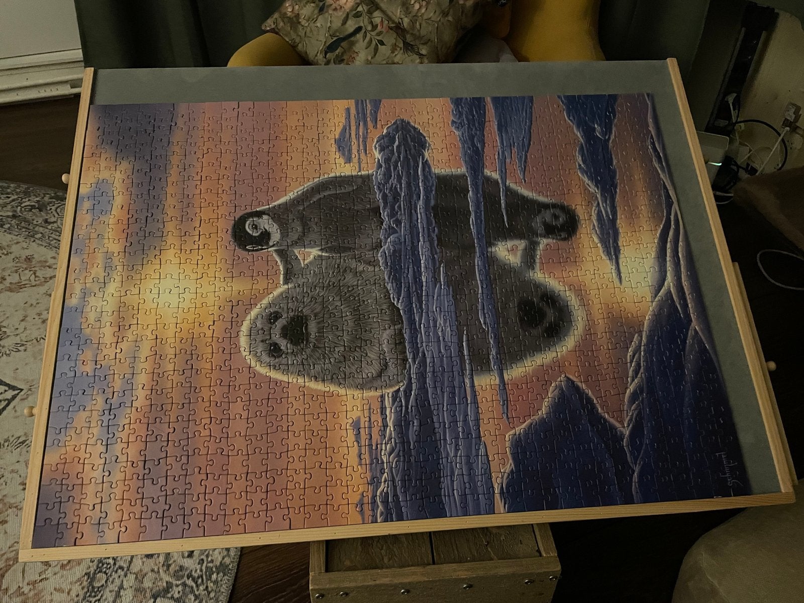 Ravensburger Legpuzzel 1000 stukjes Zeehond en Pinguïn, Ophalen of Verzenden, 500 t/m 1500 stukjes, Gebruikt, Legpuzzel
