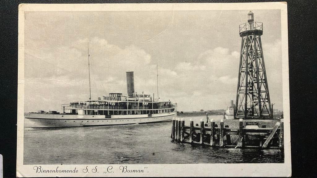 Enkhuizen Stavoren veerboot C. BOSMAN  Vuurtoren, Ophalen of Verzenden, Voor 1920, Noord-Holland