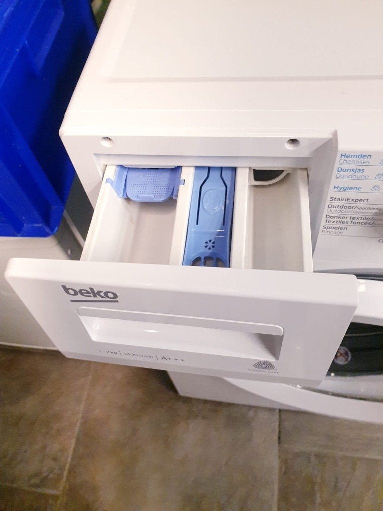 Wasmachine beko 7kg️️️️️️ ️️️SteamCure A+++ INC GARANTIE, Witgoed en Apparatuur, Wasmachines, Ophalen, Minder dan 85 cm, Zo goed als nieuw