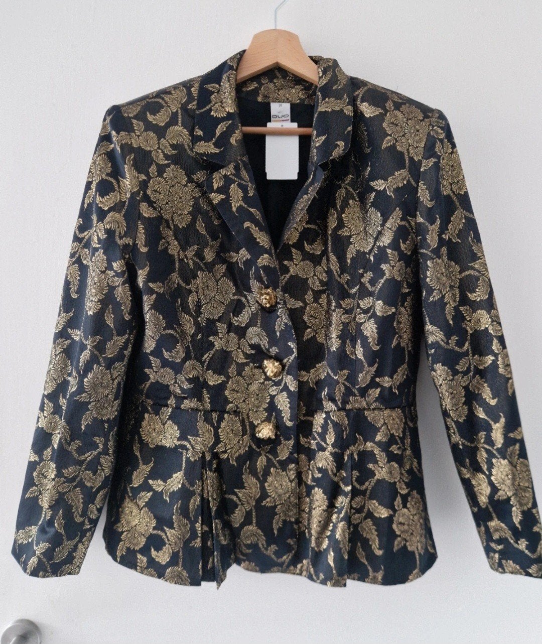 Vintage Blazer met Gouden Leeuwenknopen - Maat 38, Kleding | Dames, Maat 38/40 (M), Zwart, Nieuw, Ophalen of Verzenden