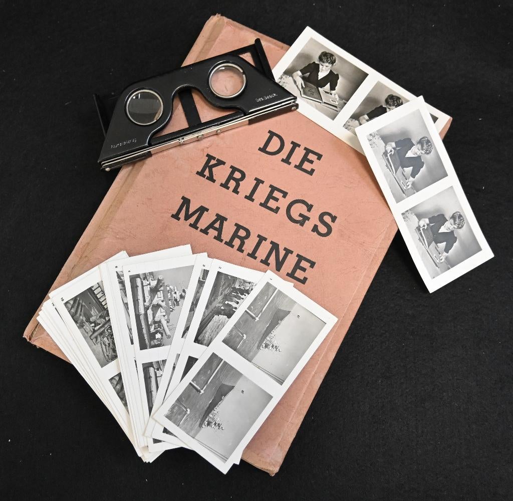 Zeldzaam 'Die Kriegsmarine' 3D Raumbildalbum, Verzenden, Marine, Duitsland, Boek of Tijdschrift