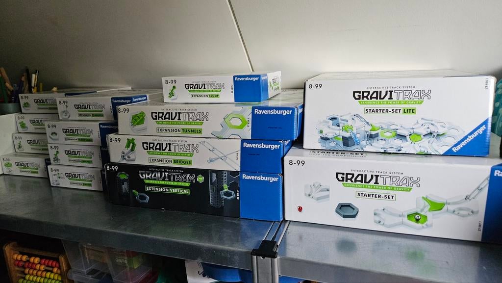 GraviTrax knikkerbaan 14 dozen set met diverse uitbreidingen, Ophalen, Zo goed als nieuw, Overige merken