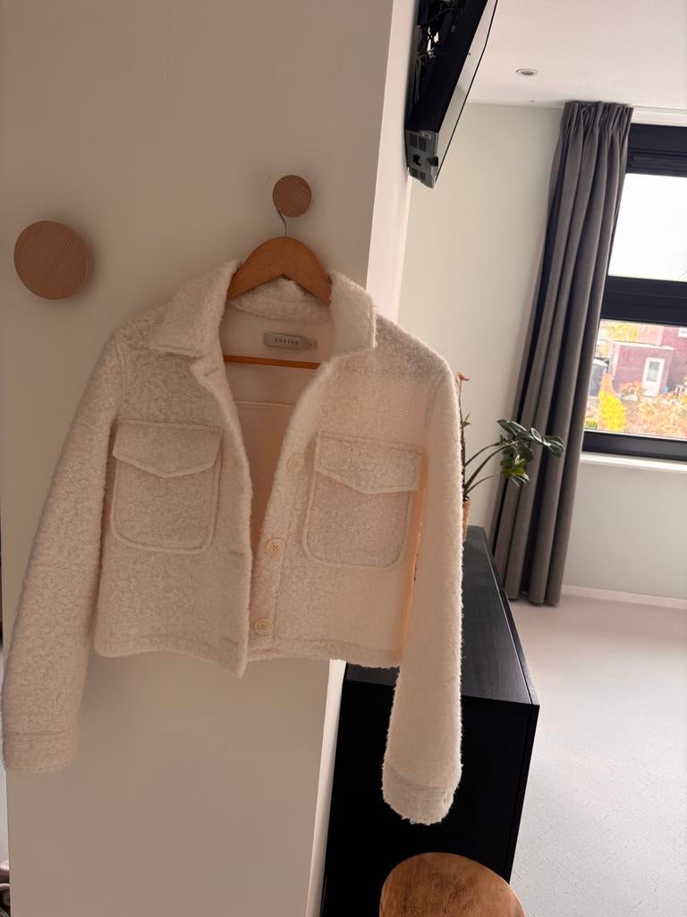 Leuk wit teddy jasje van Costes, maat S, Ophalen of Verzenden, Nieuw, Maat 36 (S), Wit