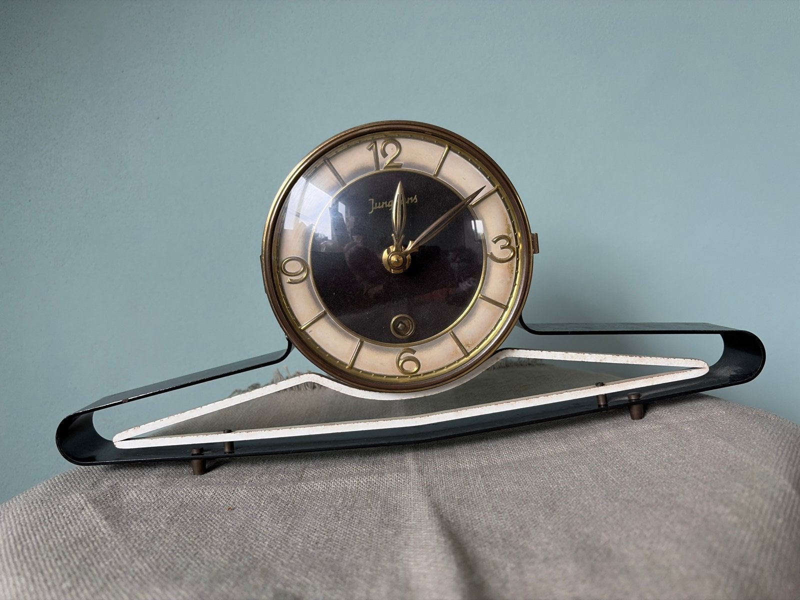 Vintage Junghans tafelklok - Jaren '50 design, Antiek en Kunst, Ophalen