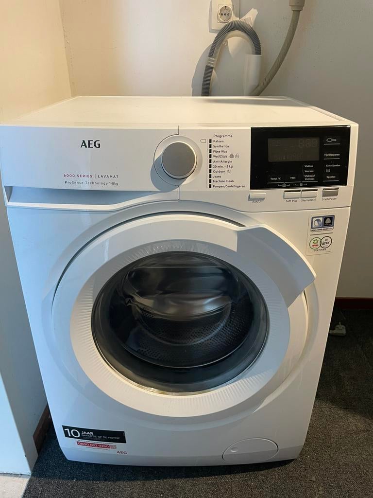 AEG 6000 SERIES LAVAMAT ProSense 1-8kg Wasmachine, Witgoed en Apparatuur, Wasmachines, Ophalen, Gebruikt, Voorlader, Kort programma