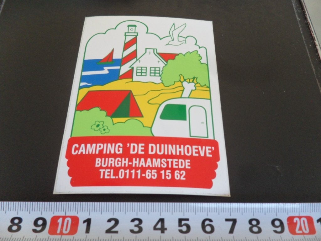 sticker Burgh-Haamstede Camping DE DUINHOEVE 0111-651562 *, Ophalen of Verzenden, Zo goed als nieuw