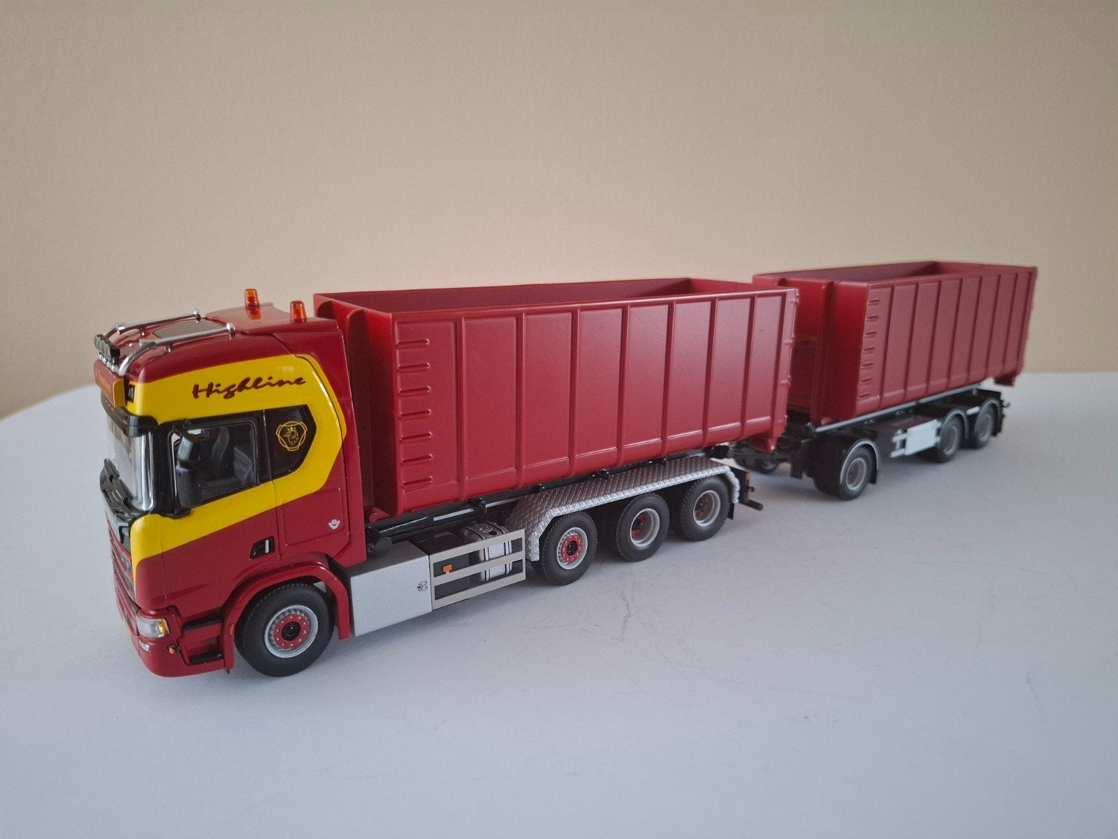 scania R 660 V8 containerauto van A.Theunissen Wekerom WSI, Ophalen of Verzenden, Nieuw, Bus of Vrachtwagen, Tekno