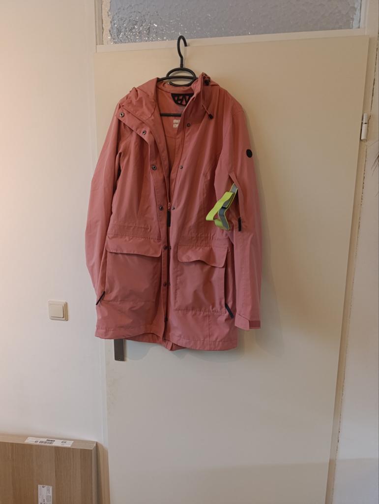 Human Nature lichtroze parka, waterdicht en ademend, maat L, Kleding | Dames, Jassen | Zomer, Gedragen, Maat 42/44 (L), Roze, Ophalen of Verzenden