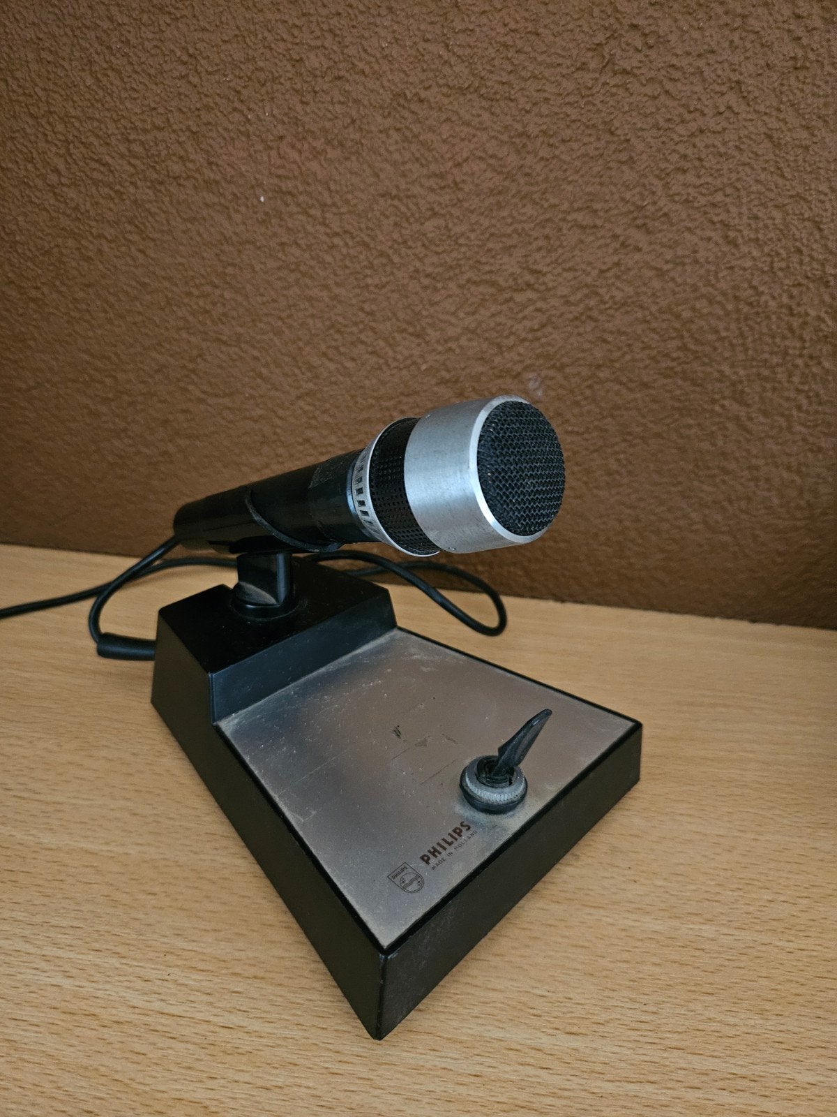 Vintage Philips EL 62 04/00 microfoon met standaard, Muziek en Instrumenten, Microfoons, Ophalen of Verzenden, Gebruikt, Overige typen