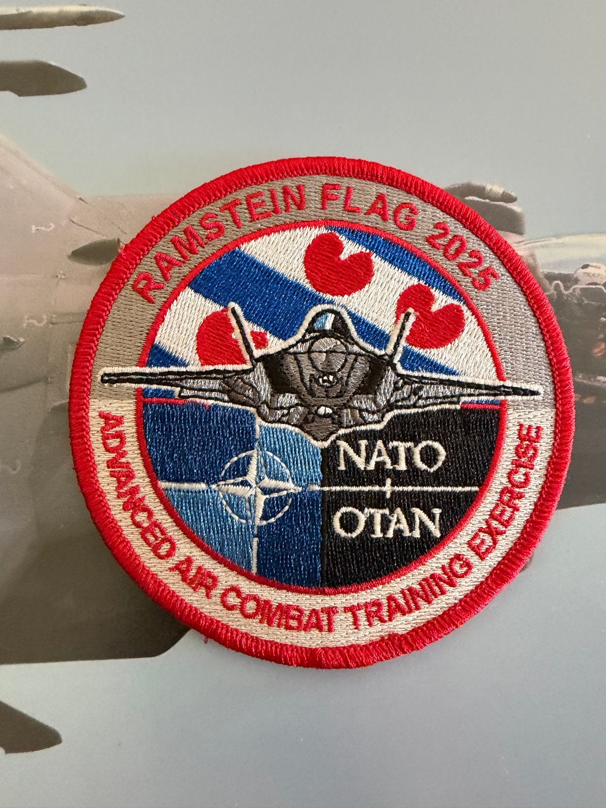 Ramstein Flag 2025 - Advanced Air Combat Training 322 sqn, Ophalen of Verzenden, Luchtmacht, Nederland, Embleem of Badge