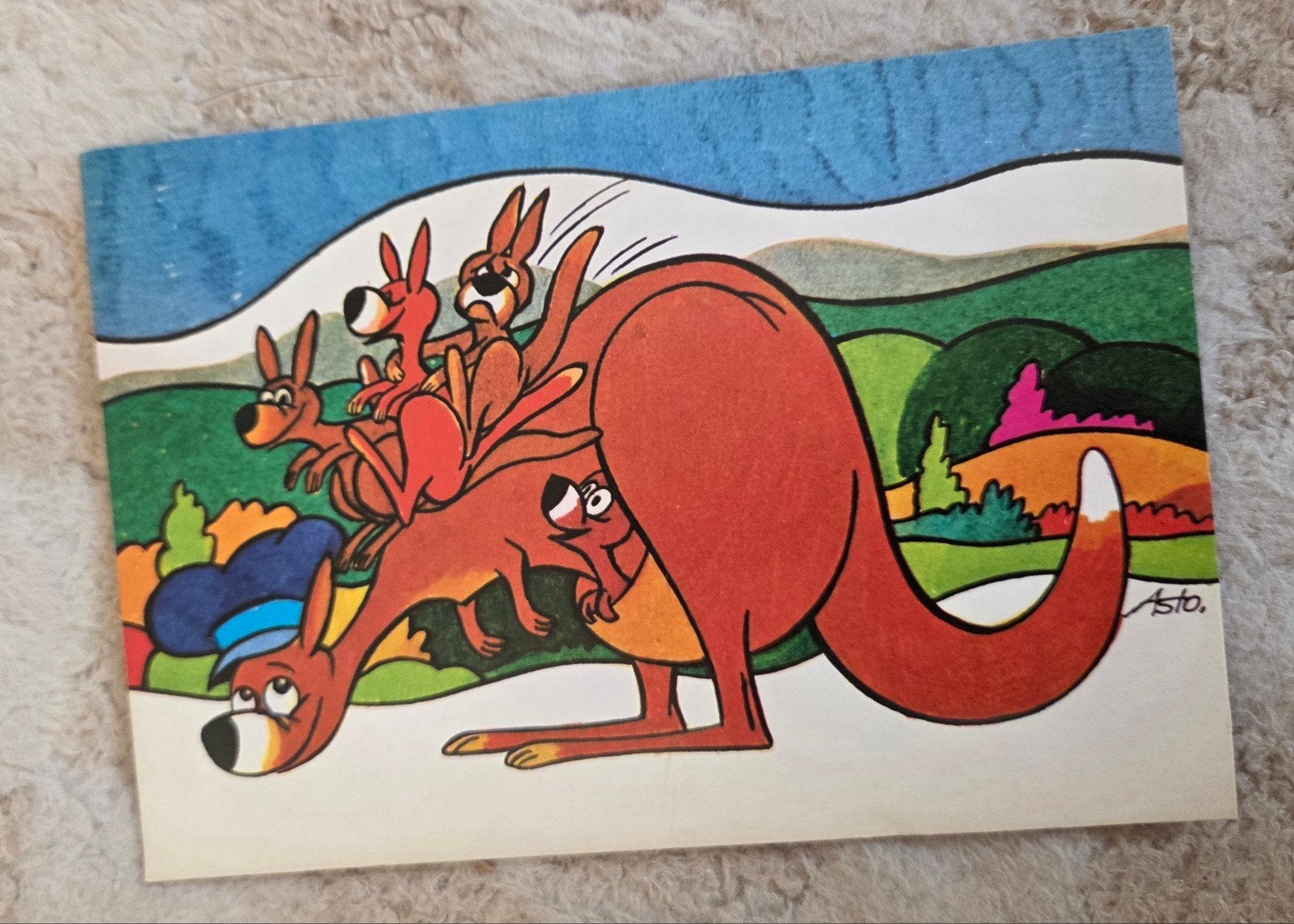 Kangoeroe met Jongen - Asto, Ophalen of Verzenden, 1960 tot 1980, Ongelopen, Kinderen