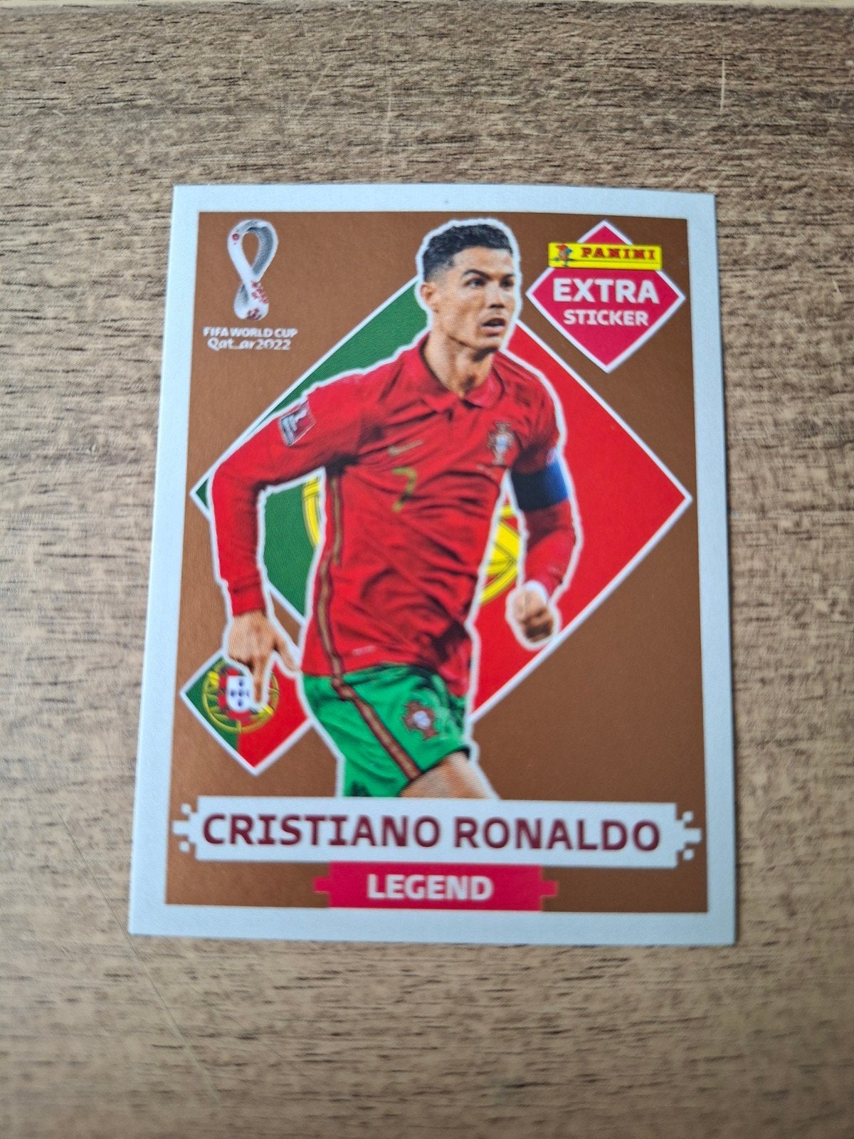 Panini, WK 2022, Ronaldo, Extra, Brons., Ophalen of Verzenden, Zo goed als nieuw
