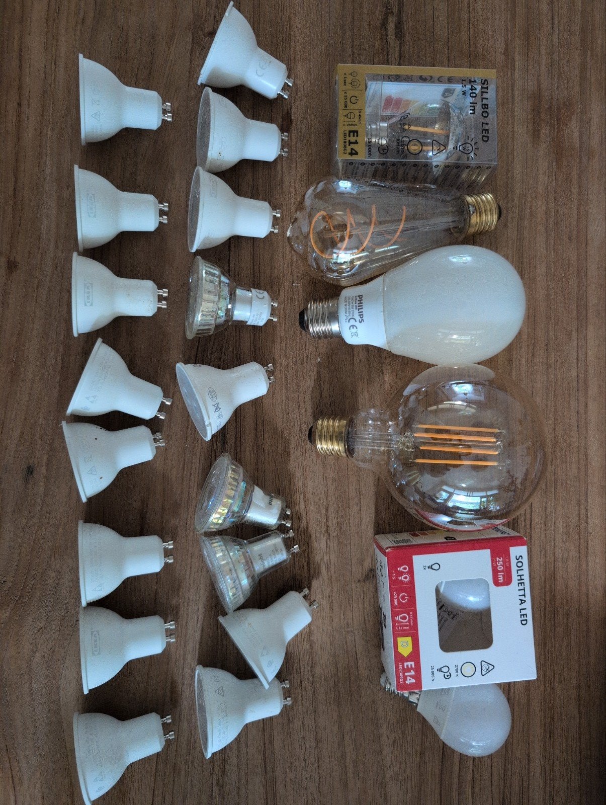 Diverse LED lampen en halogeen spots, Ophalen, Wit, Gebruikt, Philips