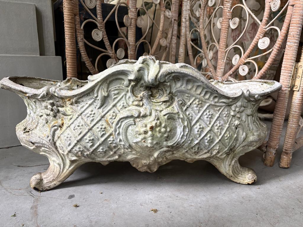 Antieke Franse jardiniere gietijzer plantenbak, Antiek en Kunst, Curiosa en Brocante, Ophalen