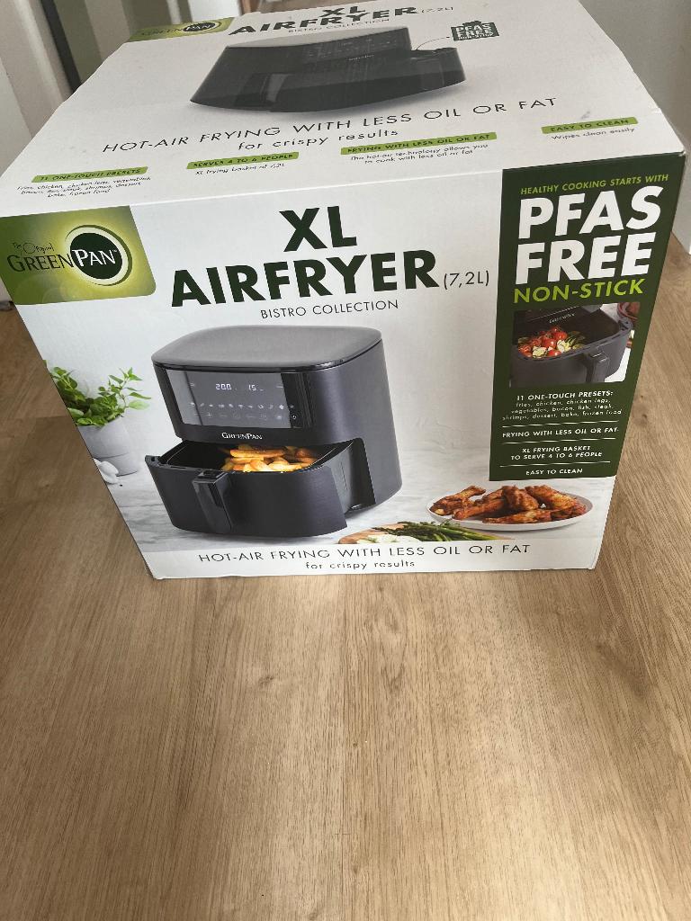 XL Airfryer the original green pan, Ophalen, Nieuw, Airfryer XL, 1500 gram of meer