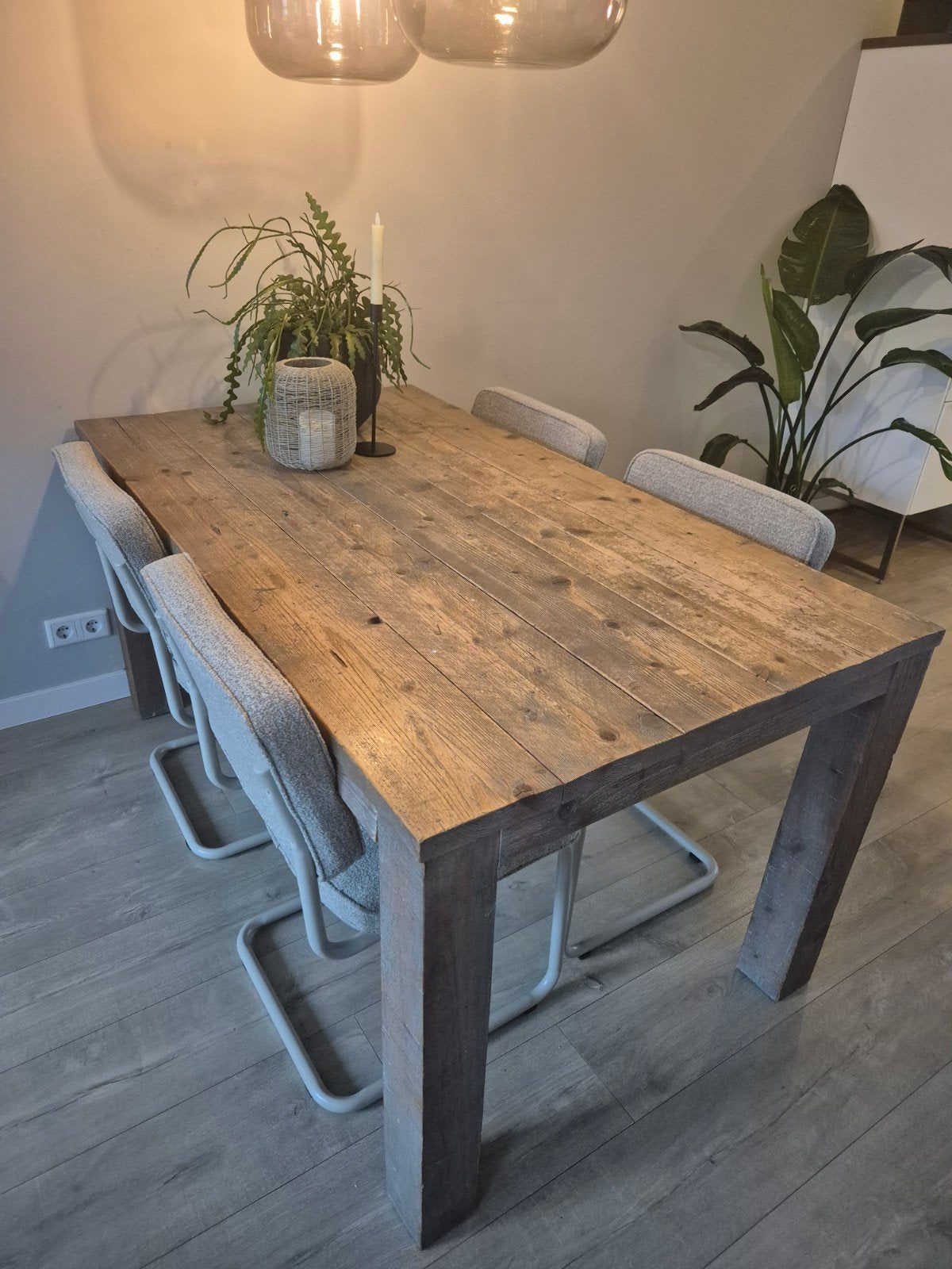 eettafel  160x90cm, Ophalen, Gebruikt, 50 tot 100 cm, 150 tot 200 cm