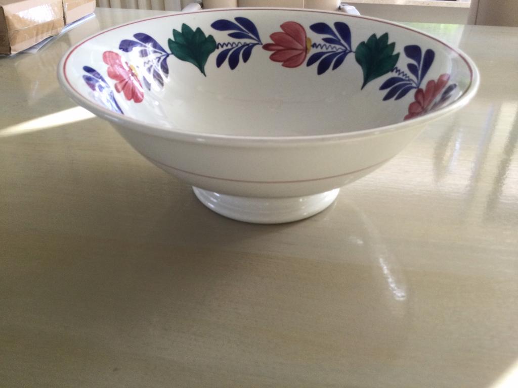 Boerenbont fruitschaal antiek pracht exemplaar 29,5cm, Ophalen of Verzenden