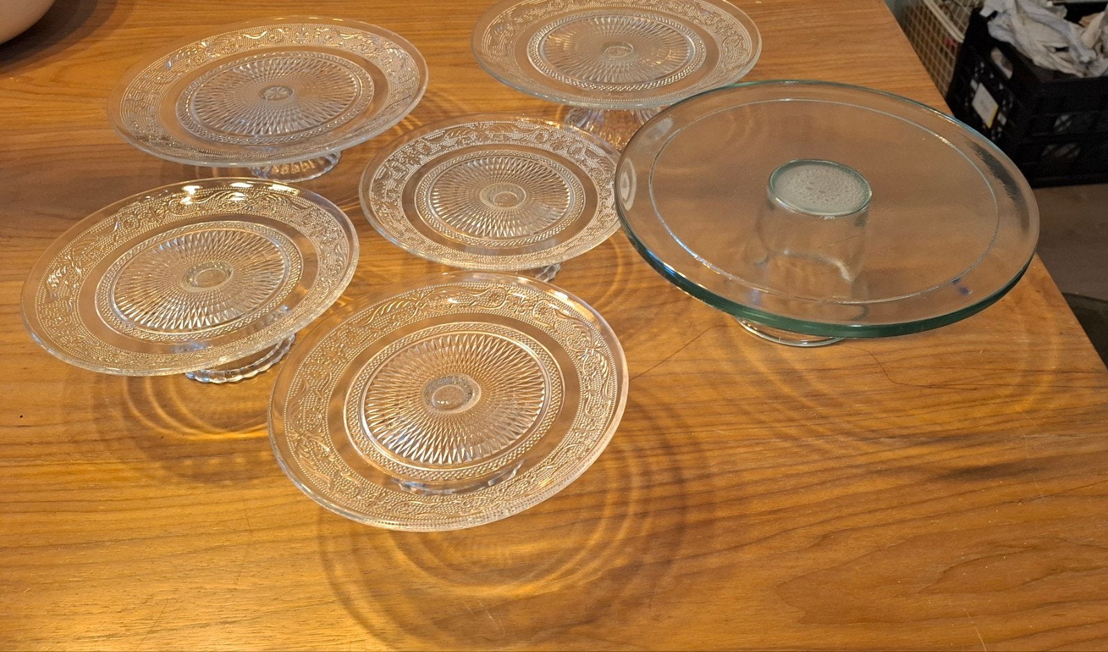 Glazen taartplateau's, Ophalen of Verzenden