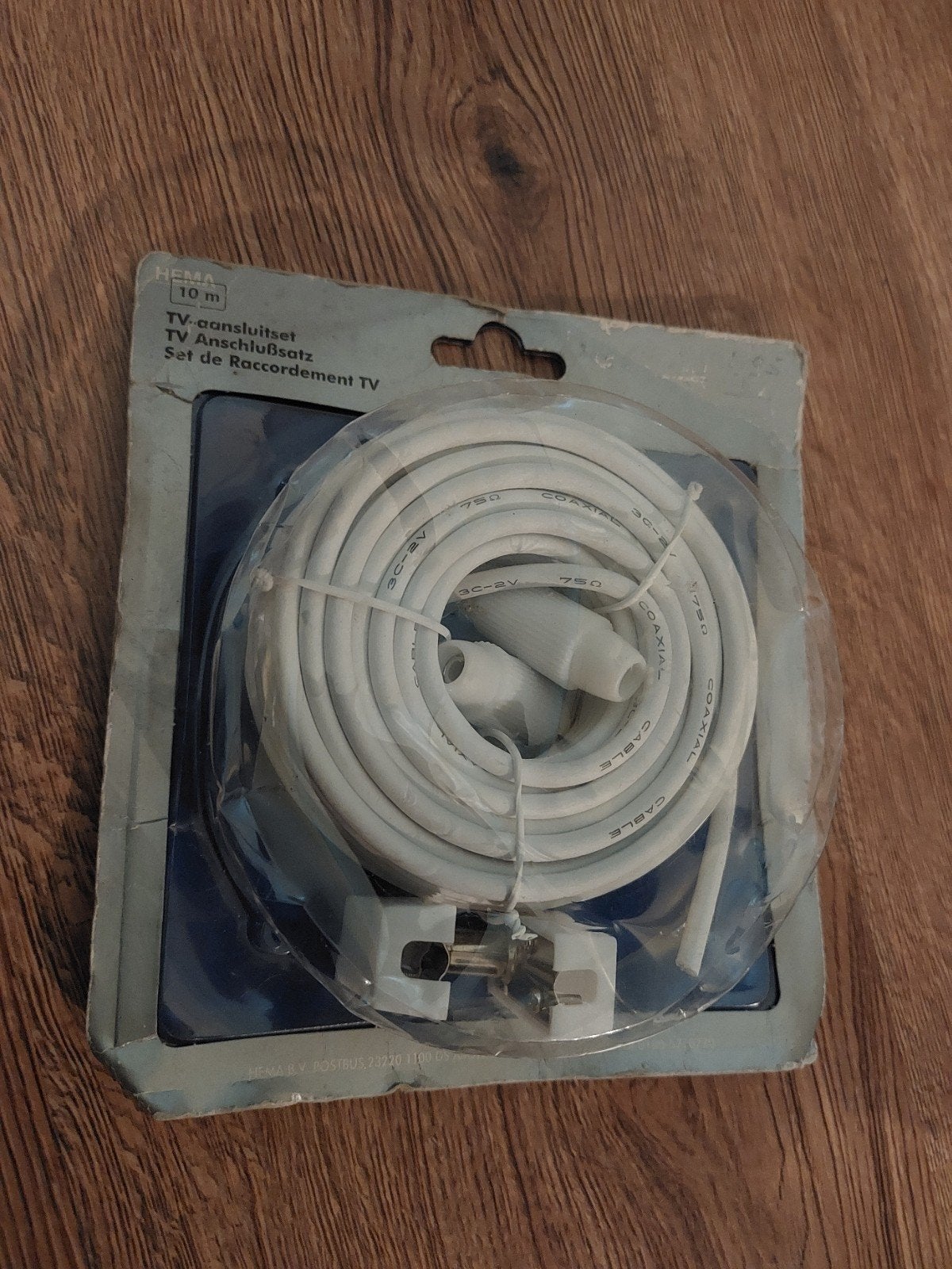 Nieuwe TV-aansluitset - 10 meter coaxkabel, Audio, Tv en Foto, Ophalen of Verzenden, Nieuw, 10 meter of meer, Tv-kabel