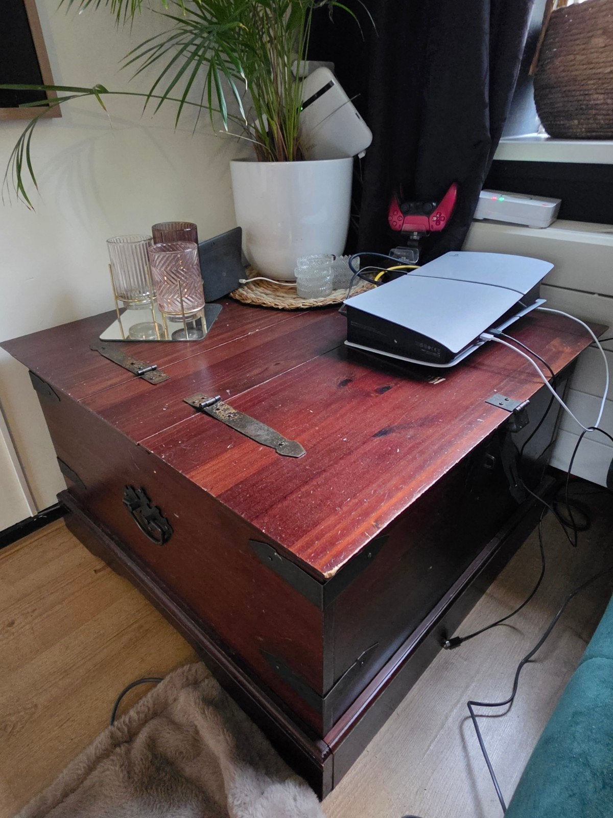 Houten kist/ dekenkist/salontafel/speelgoedkist opbergruimte, Huis en Inrichting, Ophalen, Gebruikt, 50 tot 100 cm, 50 tot 100 cm