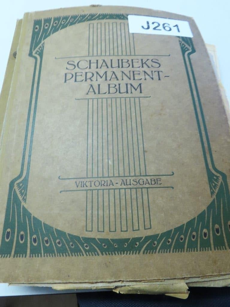 2 zeer oude SCHAUBEK-albums met zegels - (J261) - 1/3 -, Postzegels en Munten, Postzegels | Volle albums en Verzamelingen, Ophalen of Verzenden