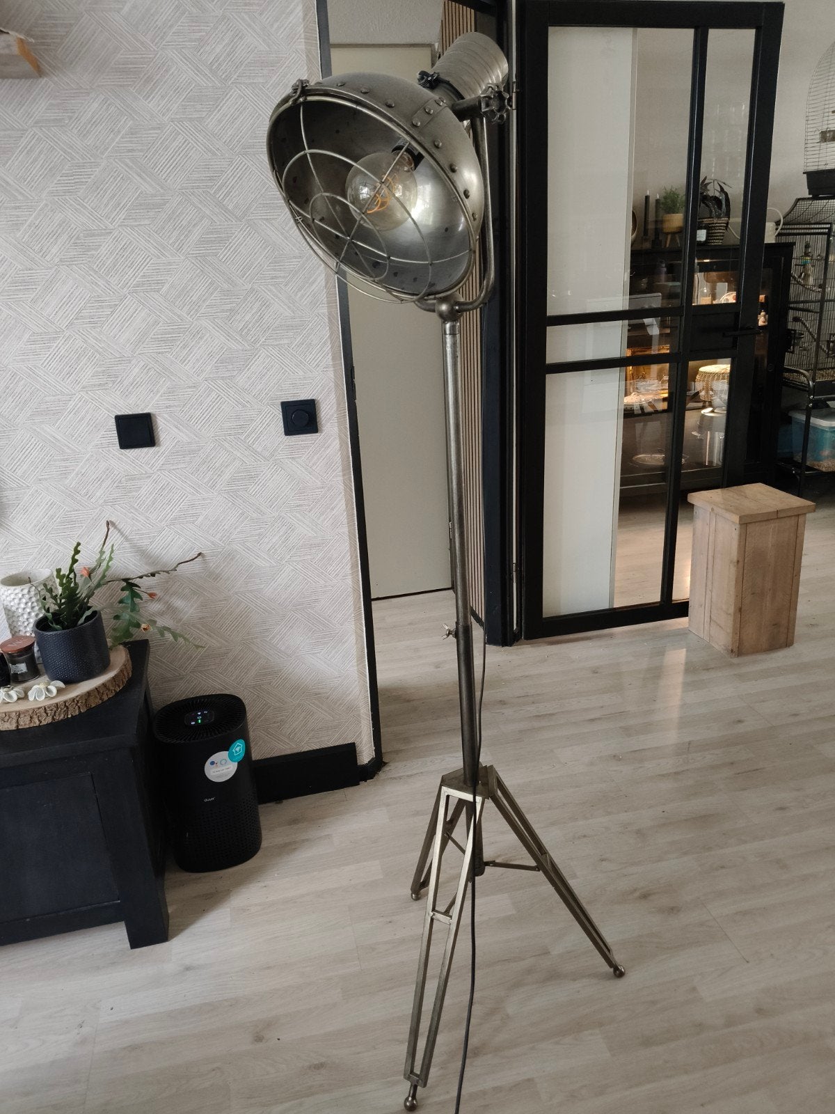Industriële Vloerlamp Studio Spot - Vintage Stijl, Huis en Inrichting, Ophalen, Industrieel, Vintage, Studio, E27 (groot), Zo goed als nieuw