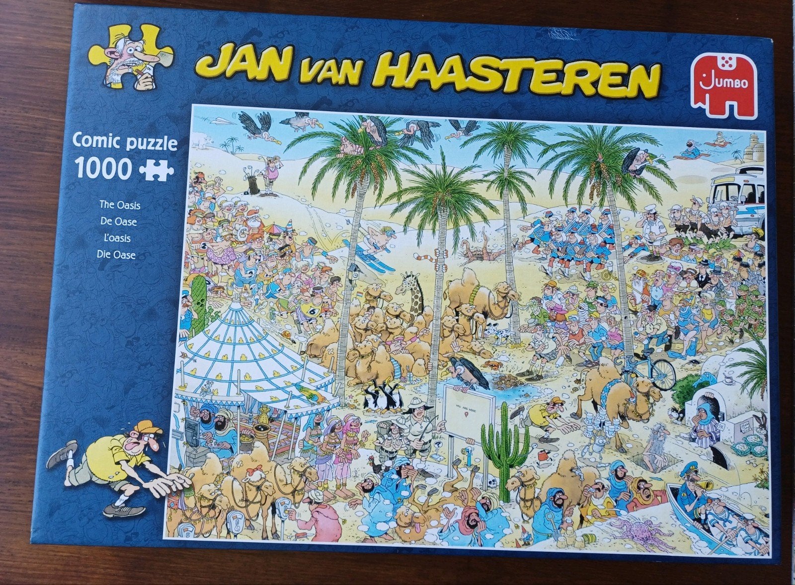 Jan van Haasteren De Oase 1000 stukjes legpuzzel, Hobby en Vrije tijd, Denksport en Puzzels, Ophalen, 500 t/m 1500 stukjes, Zo goed als nieuw