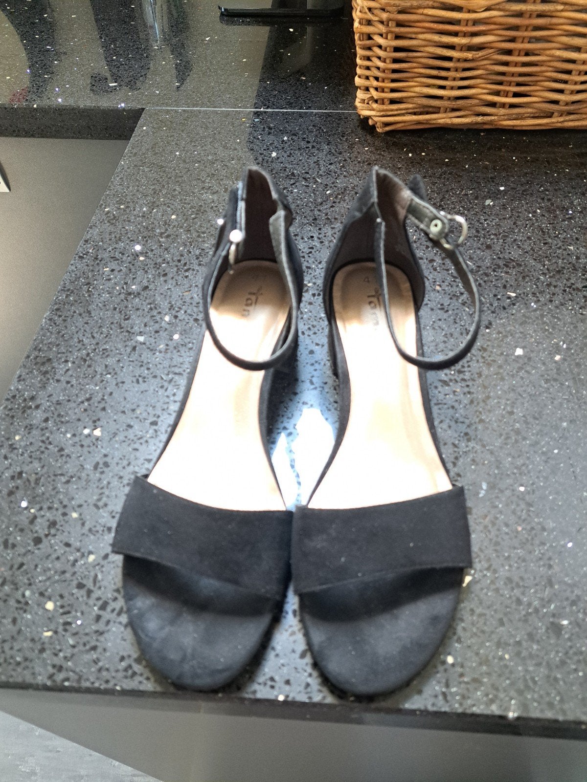 NieuweTamaris zwarte sandalen met hak - Maat 41, Tamaris, Zwart, Nieuw, Sandalen of Muiltjes