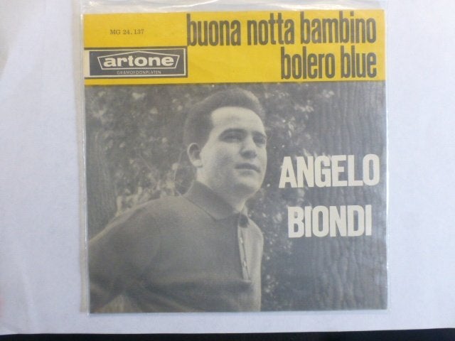 Angelo Biondi. Buona notta bambino. / Bolero blue., Ophalen of Verzenden, Gebruikt, 7 inch, Pop