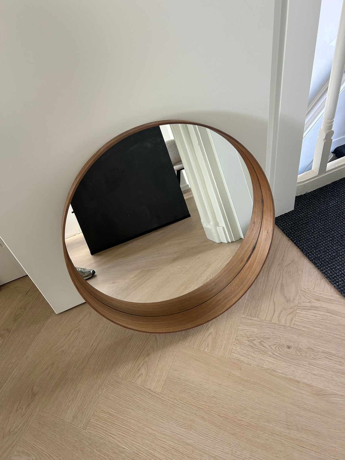 Ronde spiegel Ikea, Huis en Inrichting, Woonaccessoires | Spiegels, Ophalen, Rond, Zo goed als nieuw, Minder dan 100 cm