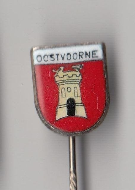 Oostvoorne stadswapen speldje, Gebruikt, Niet vindbaar, Niet vindbaar, Speldje of Pin