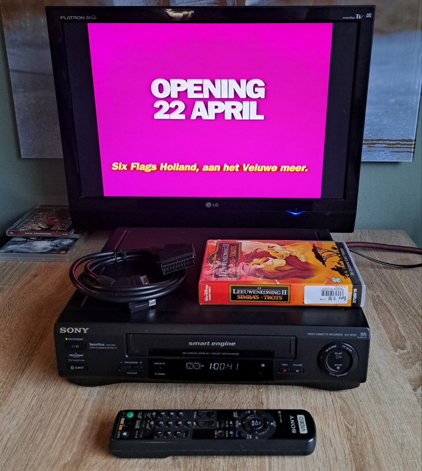 Sony VHS videorecorder goed werkend met afstandsbediening, Ophalen of Verzenden, Zo goed als nieuw, VHS-speler of -recorder