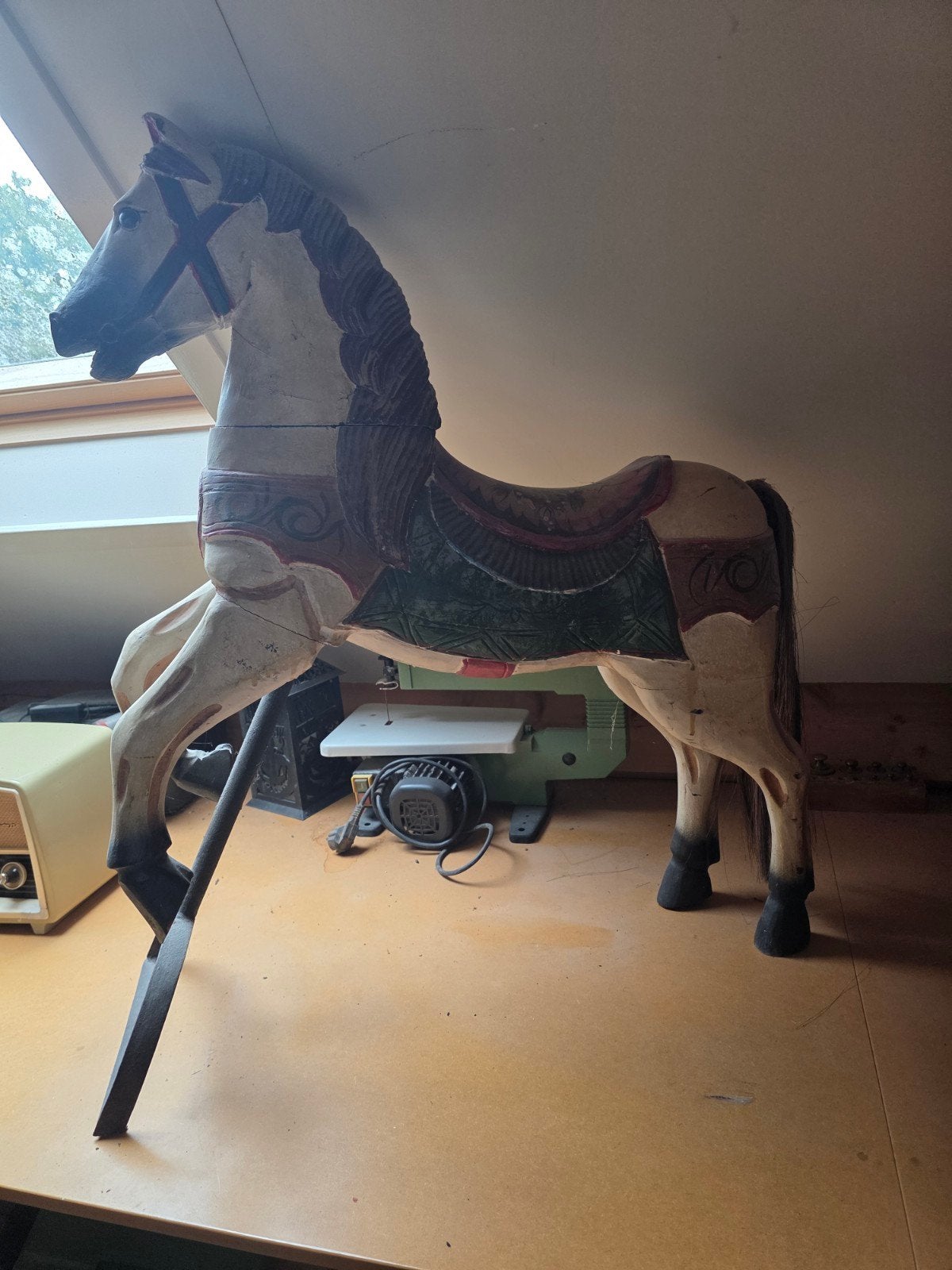 Antiek Circus Paard - Decoratief Houten Paard, Ophalen