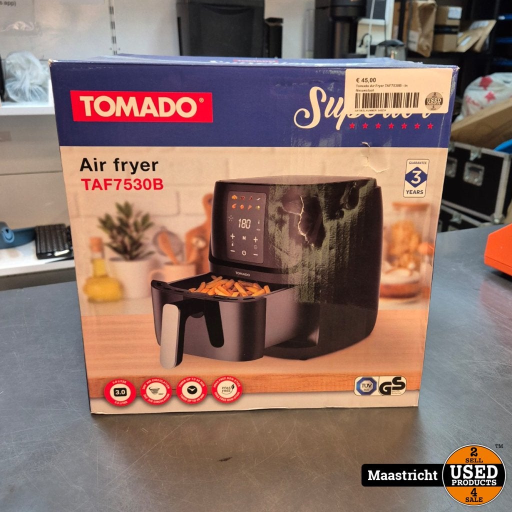 Tomado Air Fryer TAF7530B - In Nieuwstaat, Flex Ltd., Gebruikt, https://flex.com/contact-us, Nobelstraat 10, 5807 GA Oostrum LB, Limburg, Nederland